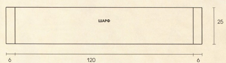Вязание спицами. Выкройка женского шарфа Вязание спицами. Выкройка женского шарфа