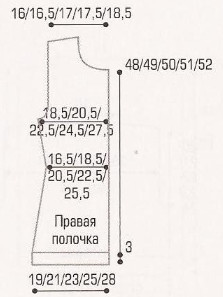 Вязание спицами. Выкройка женского жакета c рукавами 3/4. Размер: 34-36/38-40/42-44/46-48/50-52 Вязание спицами. Выкройка женского жакета c рукавами 3/4. Размер: 34-36/38-40/42-44/46-48/50-52