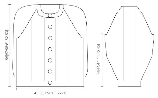 Вязание спицами. Выкройка женского жакета-реглан. Размер: XS (M, L, XL, XXL, XXXL) Вязание спицами. Выкройка женского жакета-реглан. Размер: XS (M, L, XL, XXL, XXXL)