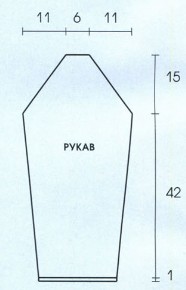 Вязание спицами. Выкройка женского короткого жакета с глубоким V-вырезом. Размеры: 38