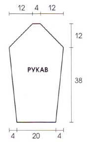 Вязание спицами. Выкройка женского жакета. Размеры: 42