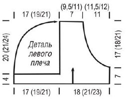 Вязание спицами. Выкройка женского приталенного пуловера с V-вырезом и накладными деталями. Размеры: 34/36 (38/40 и 42/44) Вязание спицами. Выкройка женского приталенного пуловера с V-вырезом и накладными деталями. Размеры: 34/36 (38/40 и 42/44)