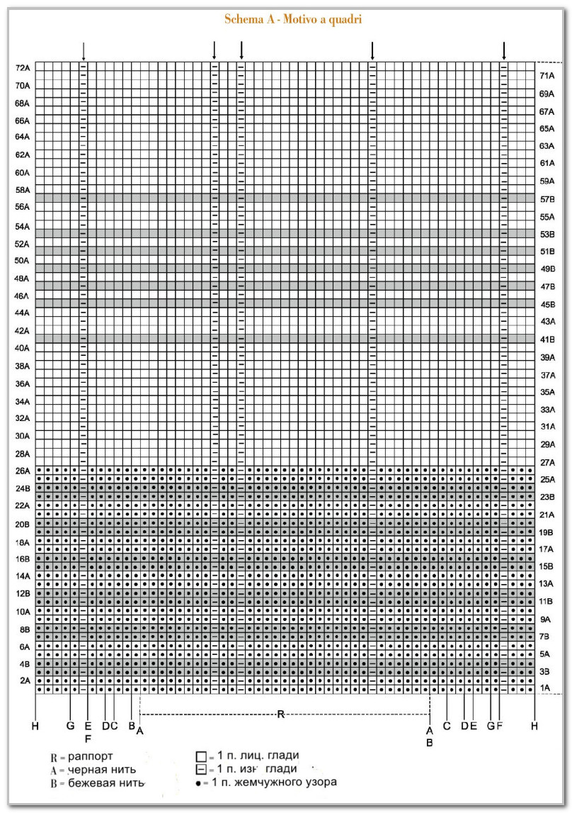 Вязание спицами. Свободный пуловер в клетку. Размеры: 42-44 (46-48, 50-52, 54-56, 58–60)