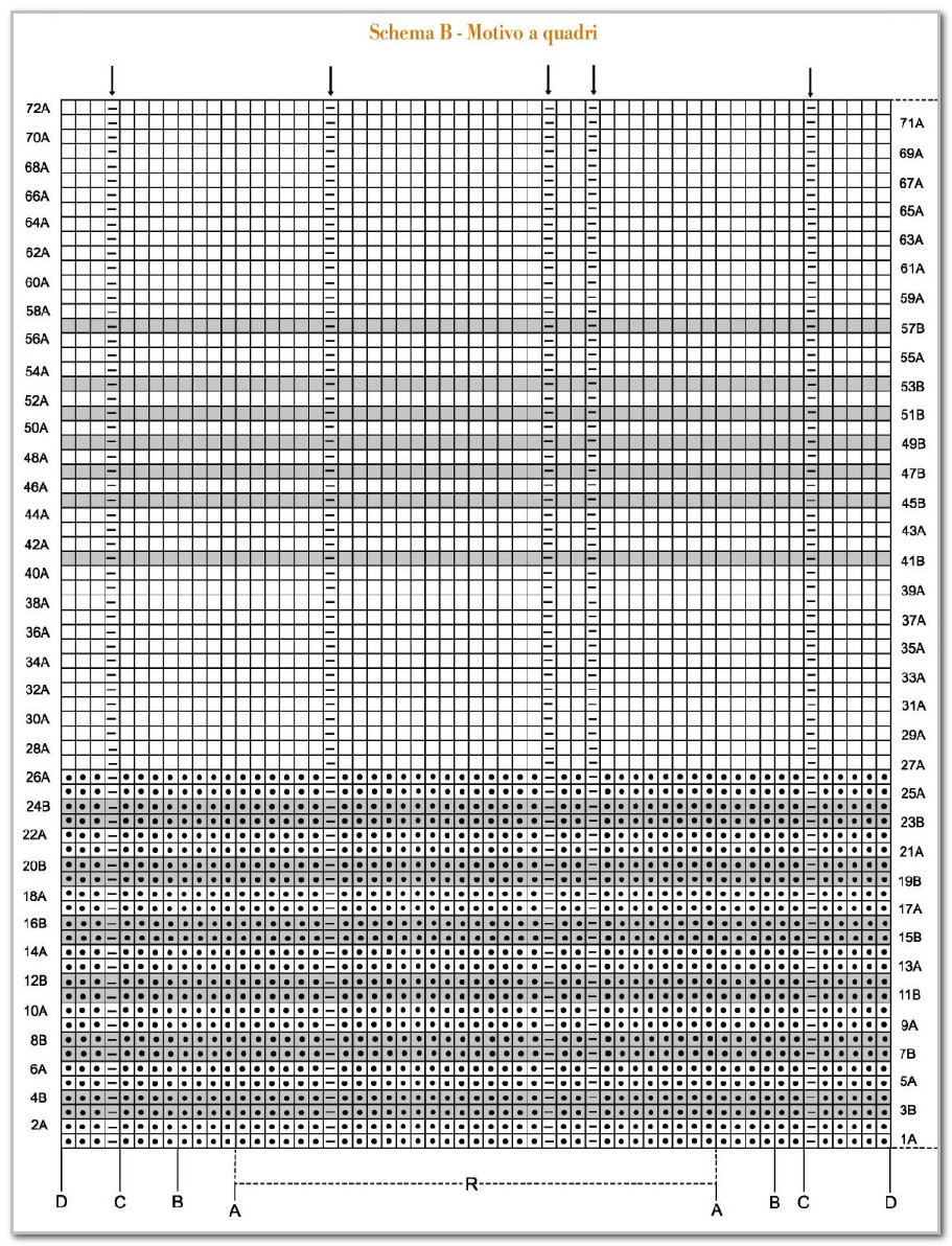 Вязание спицами. Свободный пуловер в клетку. Размеры: 42-44 (46-48, 50-52, 54-56, 58–60)