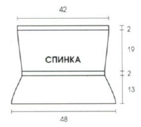 Вязание спицами. Выкройка женского топа с баской размеры 42
