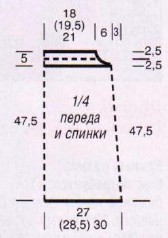 Вязание спицами. Выкройка женской юбки размеры 38/40 (42) 44/46