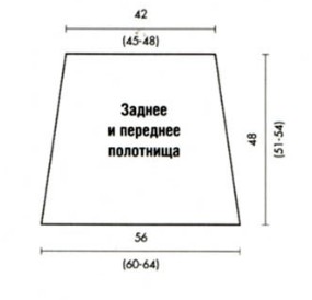 Вязание спицами. Выкройка женской короткой юбкиюбки. Размеры 40 (42; 44)