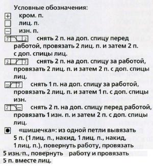 Вязание спицами. Схема рельефных ромбов для носков Вязание спицами. Схема рельефных ромбов для носков