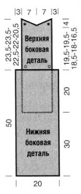Вязание спицами. Выкройка летнего молодежного сарафана. Размеры: XS (S; M; L; XL)