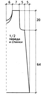 Вязание спицами. Выкройка женского летнего прямого платья без рукавов. Размеры: 38 Вязание спицами. Выкройка женского летнего прямого платья без рукавов. Размеры: 38