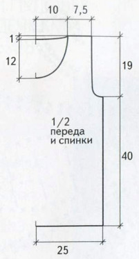 Вязание спицами. Выкройка прямой безрукавки и накидки. Размеры: 36-38