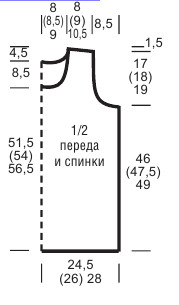 Вязание спицами. Выкройка прямой летней майки-топа. Размеры: 36/38 (40/42) 44/46 Вязание спицами. Выкройка прямой летней майки-топа. Размеры: 36/38 (40/42) 44/46