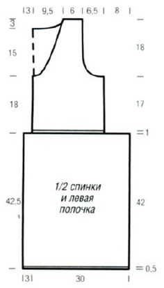 Вязание спицами. Выкройка вязанного спицами летнего жилета. Размеры: 36/38