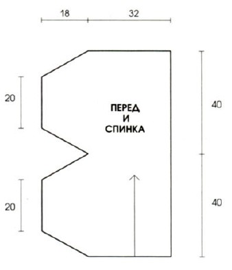 Вязание спицами. Выкройка вязанного спицами летнего топа с американской проймой. Размеры: 42