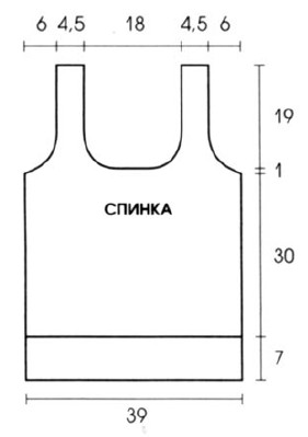Вязание спицами. Выкройка вязанного спицами летнего топа. Размеры: 42