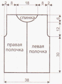 Вязание спицами. Выкройка женского жилета. Размер: 38 Вязание спицами. Выкройка женского жилета. Размер: 38