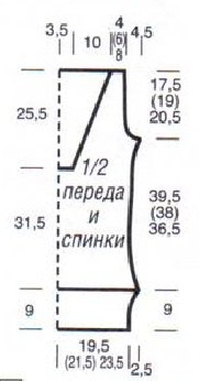 Вязание спицами. Выкройка женской безрукавки с V-вырезом. Размер: 36/38 (40/42) 44/46 Вязание спицами. Выкройка женской безрукавки с V-вырезом. Размер: 36/38 (40/42) 44/46