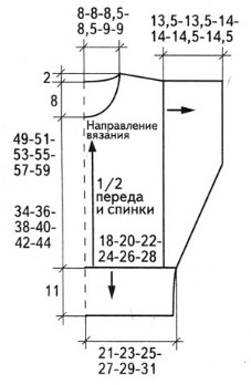 Вязание спицами. Выкройка безрукавка с воротником гольф. Размер: 36(38)40(42)44(46L) Вязание спицами. Выкройка безрукавка с воротником гольф. Размер: 36(38)40(42)44(46L)