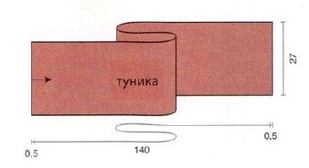 Вязание спицами. Выкройка жилета-туники с поясом. Размер единый