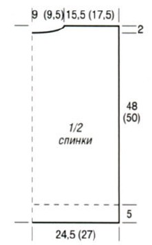 Вязание спицами. Выкройка женского с V-вырезом жилета. Размер 38/40 (44/46) Вязание спицами. Выкройка женского с V-вырезом жилета. Размер 38/40 (44/46)