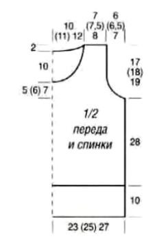 Вязание спицами. Выкройка женской безрукавки с круглым вырезом. Размеры: 34/36 (38/40) 42/44 Вязание спицами. Выкройка женской безрукавки с круглым вырезом. Размеры: 34/36 (38/40) 42/44